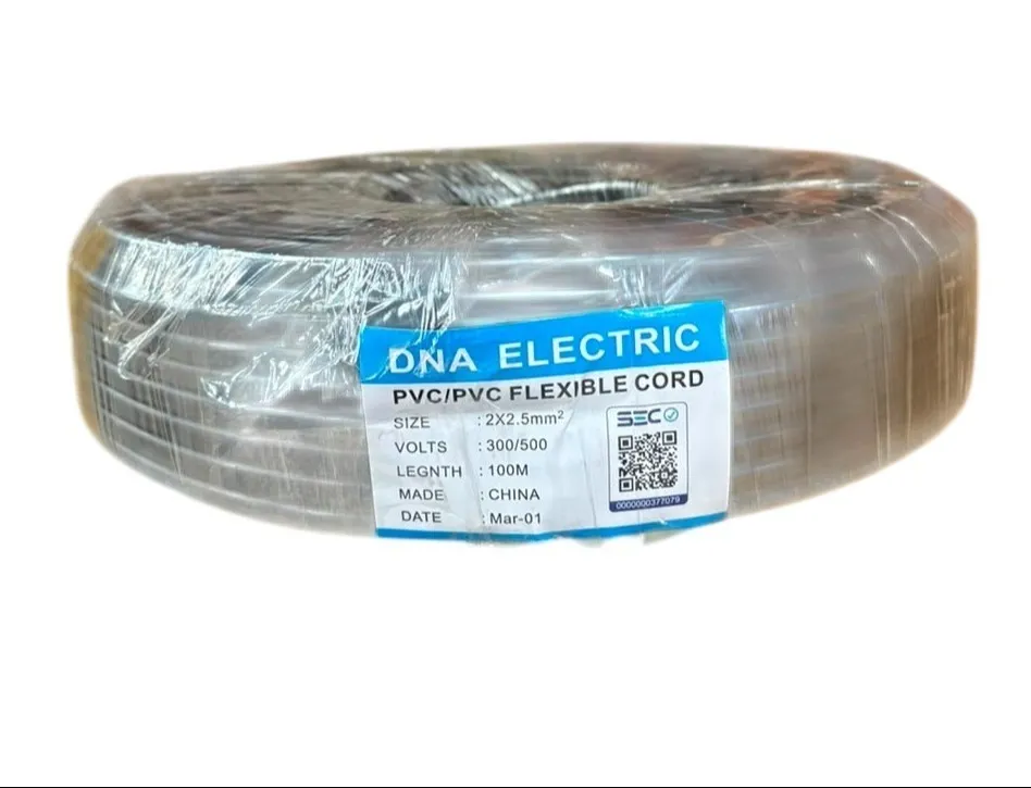 CORDON H05VV-F 2*1  NEGRO 500V R. 100MTS