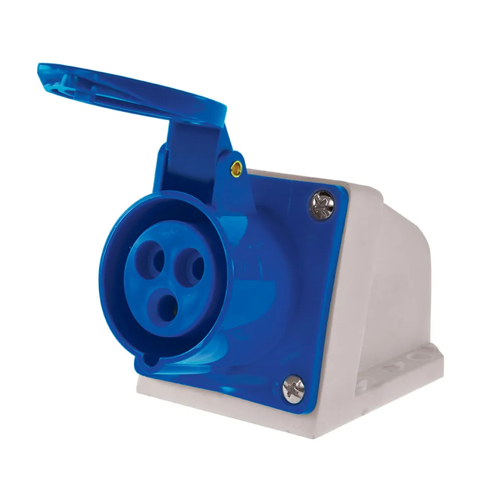 ENCHUFE IND. HEMBRA SOBRE. 16A 220V 2P+T IP44